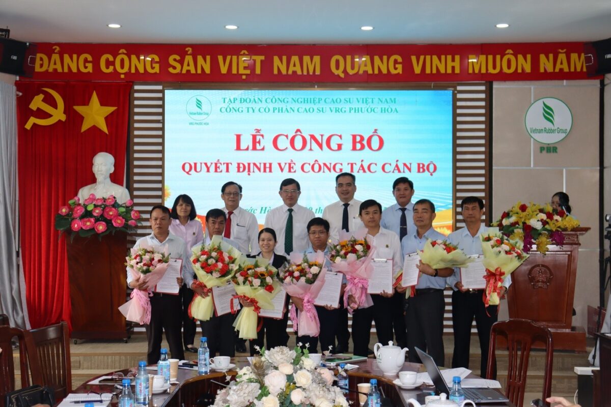 Cao su Phước Hòa công bố các quyết định về công tác cán bộ